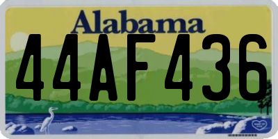 AL license plate 44AF436