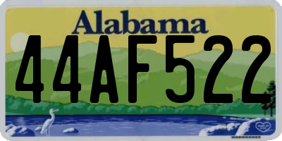 AL license plate 44AF522