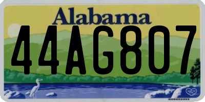 AL license plate 44AG807