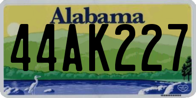 AL license plate 44AK227