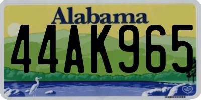 AL license plate 44AK965