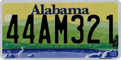AL license plate 44AM321