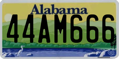 AL license plate 44AM666