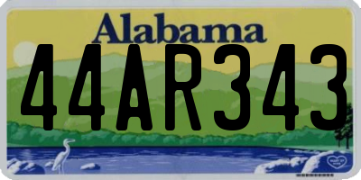 AL license plate 44AR343