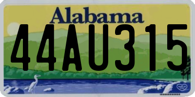 AL license plate 44AU315