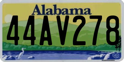 AL license plate 44AV278