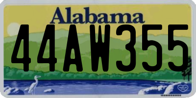 AL license plate 44AW355