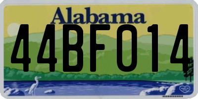 AL license plate 44BF014