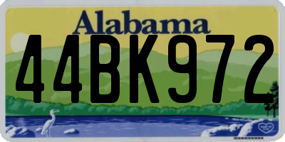 AL license plate 44BK972