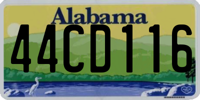AL license plate 44CD116