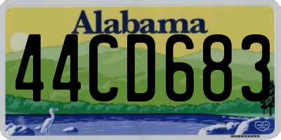 AL license plate 44CD683