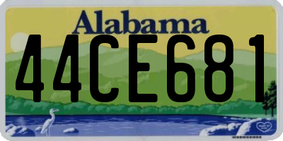 AL license plate 44CE681