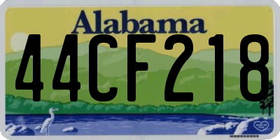 AL license plate 44CF218