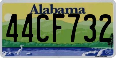 AL license plate 44CF732