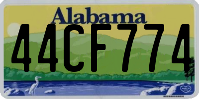 AL license plate 44CF774