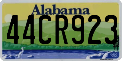 AL license plate 44CR923