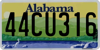 AL license plate 44CU316