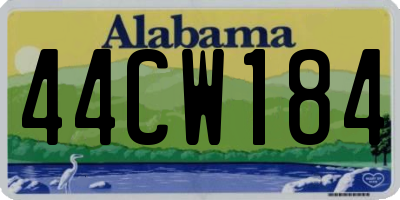 AL license plate 44CW184