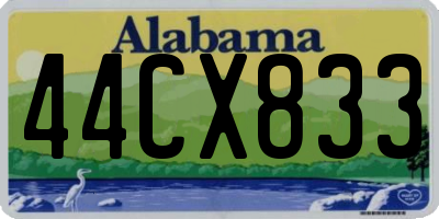 AL license plate 44CX833
