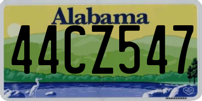 AL license plate 44CZ547