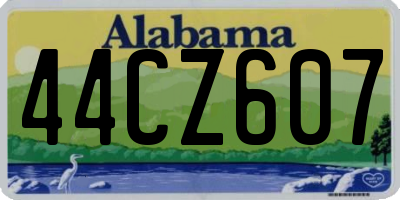 AL license plate 44CZ607