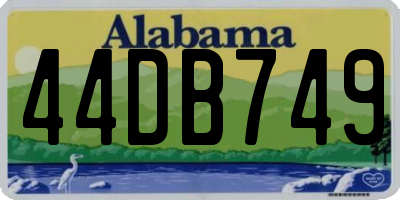 AL license plate 44DB749