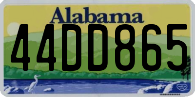 AL license plate 44DD865
