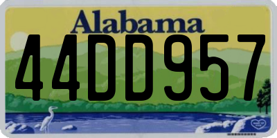 AL license plate 44DD957