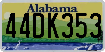 AL license plate 44DK353