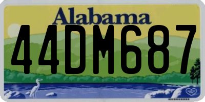 AL license plate 44DM687