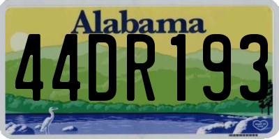AL license plate 44DR193