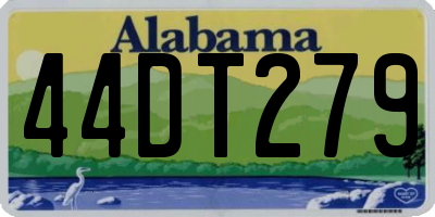 AL license plate 44DT279
