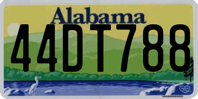 AL license plate 44DT788