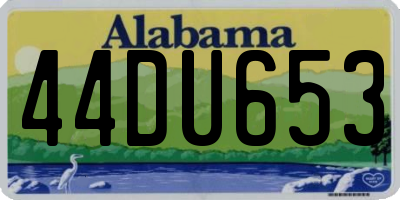 AL license plate 44DU653