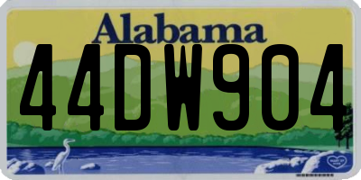 AL license plate 44DW904