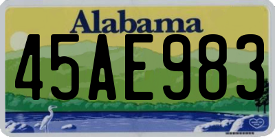 AL license plate 45AE983