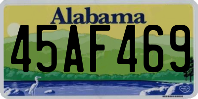 AL license plate 45AF469