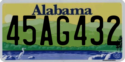 AL license plate 45AG432