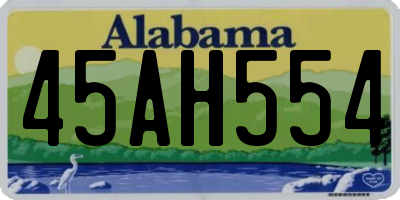 AL license plate 45AH554