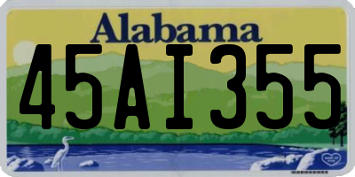 AL license plate 45AI355