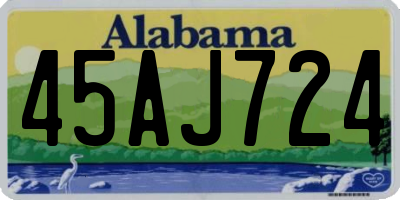AL license plate 45AJ724