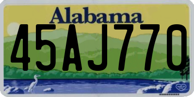 AL license plate 45AJ770
