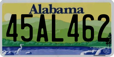 AL license plate 45AL462