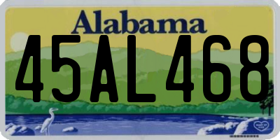 AL license plate 45AL468