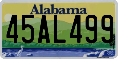 AL license plate 45AL499