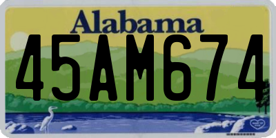 AL license plate 45AM674