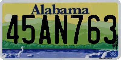 AL license plate 45AN763