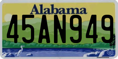 AL license plate 45AN949