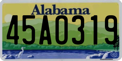 AL license plate 45AO319