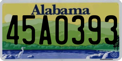 AL license plate 45AO393